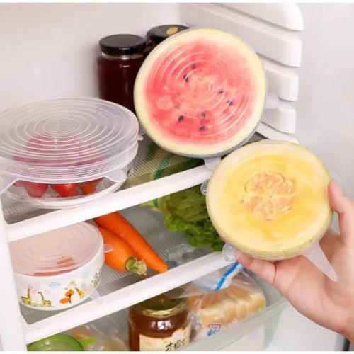 Kit 6 Tampa de Silicone Para Alimentos | Adaptable - Mundo Zoom 