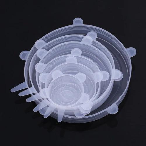Kit 6 Tampa de Silicone Para Alimentos | Adaptable - Mundo Zoom 