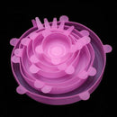 Kit 6 Tampa de Silicone Para Alimentos | Adaptable - Mundo Zoom 